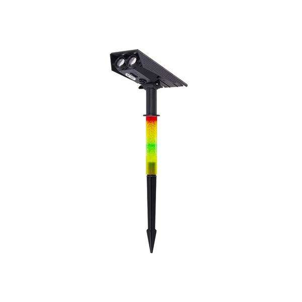 Smiling Shark 2 Led Beads 7 Colors RGB Solar Powered Garden Spotlight -3032
