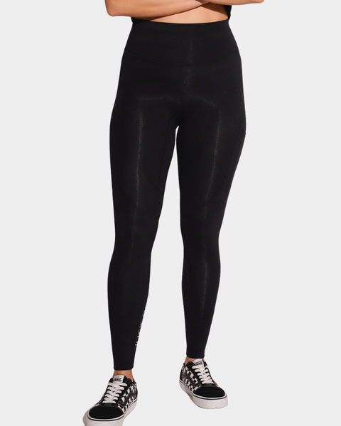 Just Breethe Ladies Cotton Leggings Longer Length Black