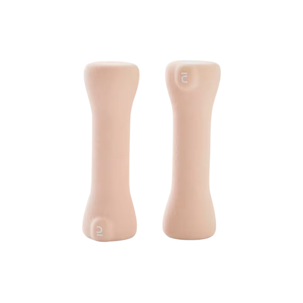 Domyos Fitness Dumbbells Easy Set of 2 x 1 kg - Beige