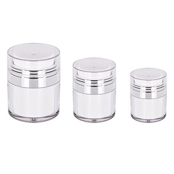 Cream Jar Vacuum Bottle 15/30/50Ml Airless Pump Jar Bottles 3Pc