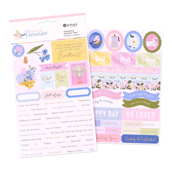 Day to Remember Cardstock Sticker Pack (2 Sheets)