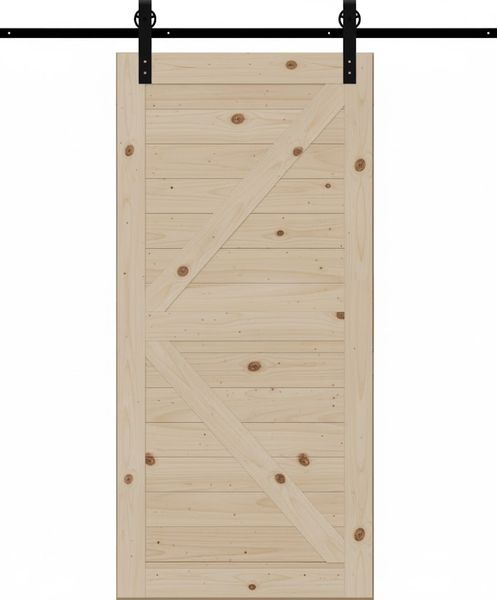 K-Brace Barn Door with Hardware Kit (2100mm x 920mm x 36mm