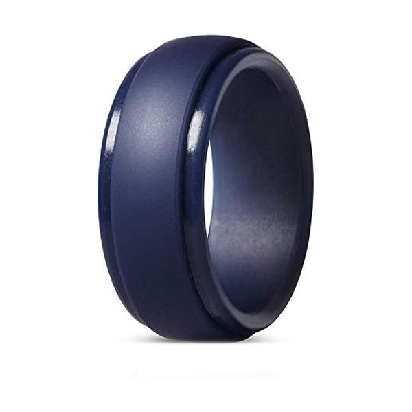 Silicone Ring - Men Single Navy Blue