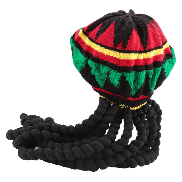 Rhasta Rasta Hat Jamaica Beanie Knit Crochet Reggae Style Cap
