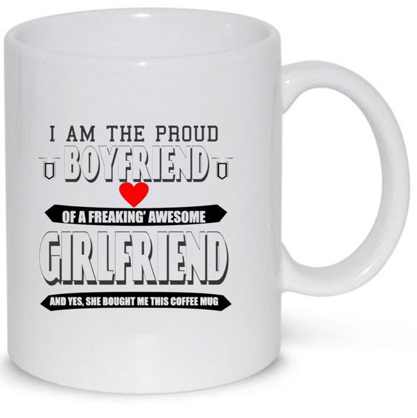 Proud Boyfriend Anniversary Gift Coffee Mug (11Oz Standard Mug)