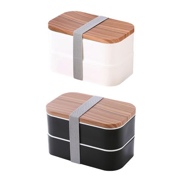 Set of 2 Lunch box Microwave Lightweight Reusable containers