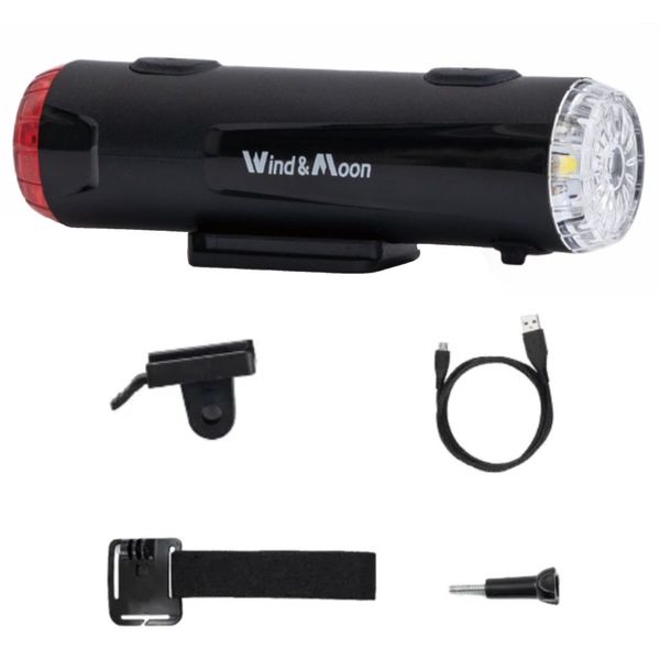 Wind &amp; Moon Waterproof Rechargeable Bicycle Helmet Light