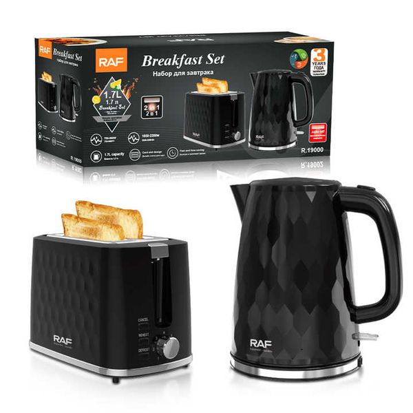 RAF 2 in 1 Breakfast Set Electric Tea Kettle and 2 Slice Toasters