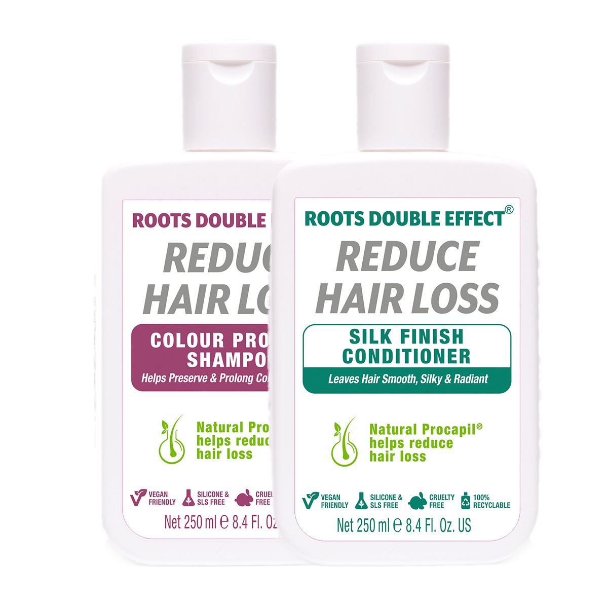Roots Double Effect Reduce Hair Loss Colour Protect Shampoo