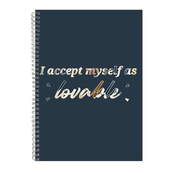 Lovable A4 Notebook Spiral and Lined Motivational Saying Graphic Notepad248