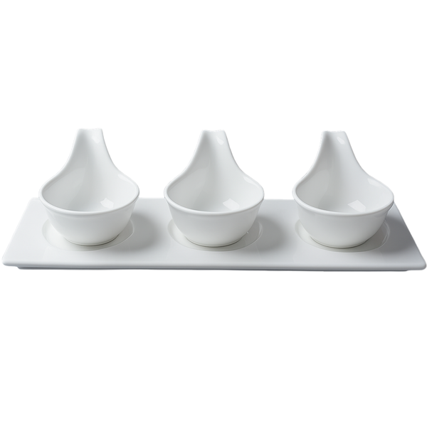4-Piece Porcelain Caviar Serving Spoon Set