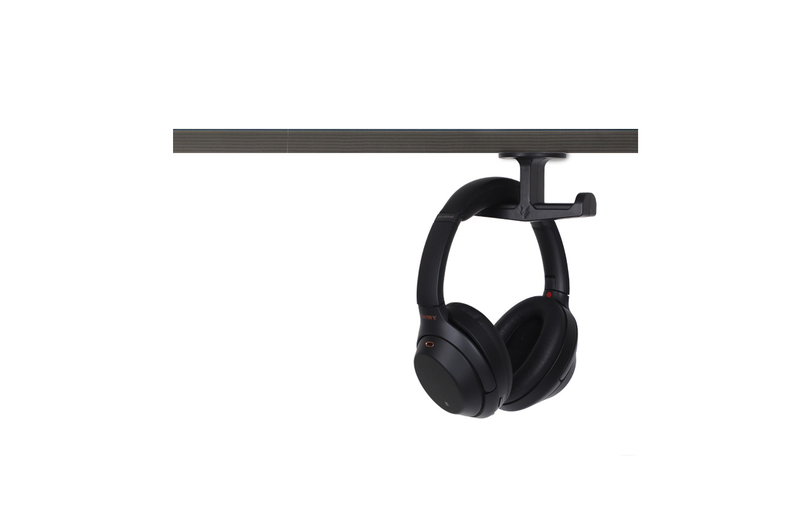 Dual under desk or wall headphone mount