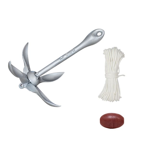 Folding Anchor 2.5KG With 20m Tow Rope &amp; Buoy For Kayaks, Canoes Etc