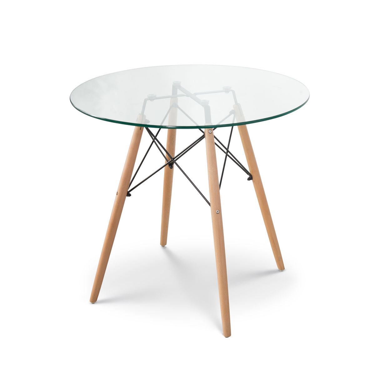 Glass Dining Room Table - 90x73cm