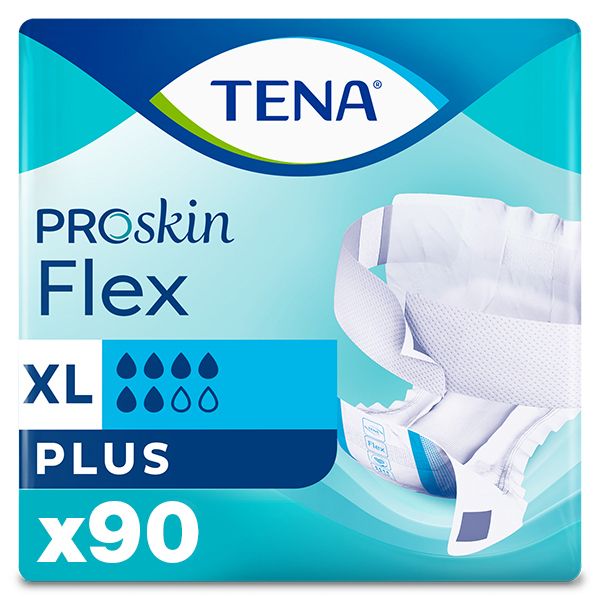 TENA ProSkin Flex Incontinence Diapers XL – Bulk Pack of 90 Diapers