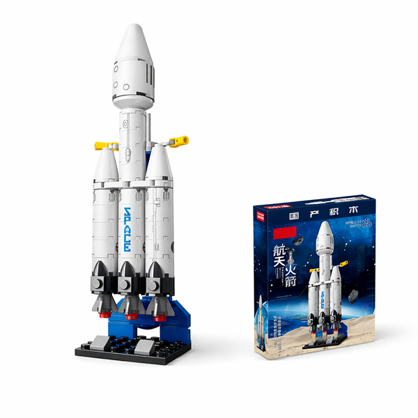 69 Piece - Falcon Heavy Rocket Model - White