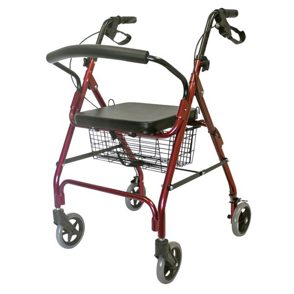 Rollator with Loop Brakes, 6" Wheels and Aluminum Frame