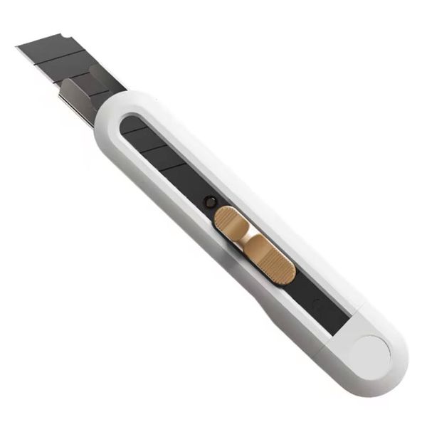 Wide Blade Utility Knife Box Cutter Art Knife - White