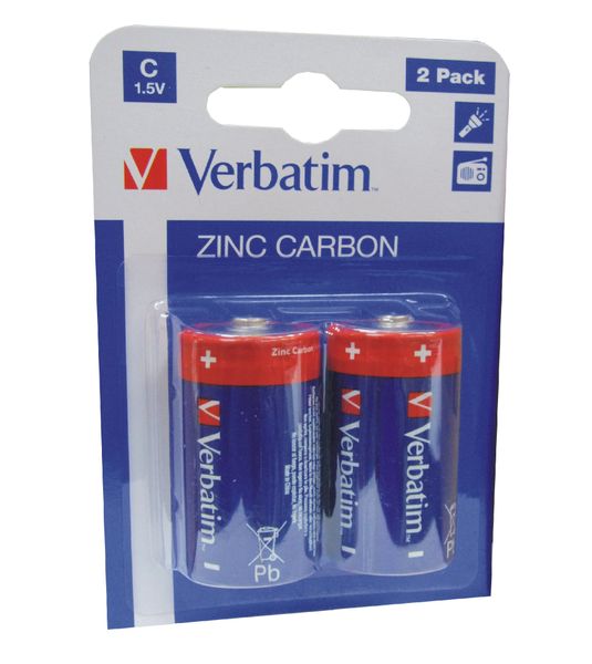 Verbatim Zinc-Carbon C-R14PVC (10 x Pack of 2) Quantity 20