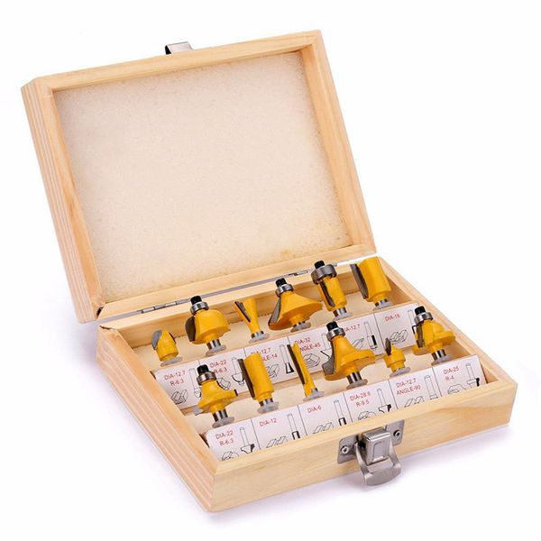 QKTNIUBI Router Bits Set 12 Pieces 6mm