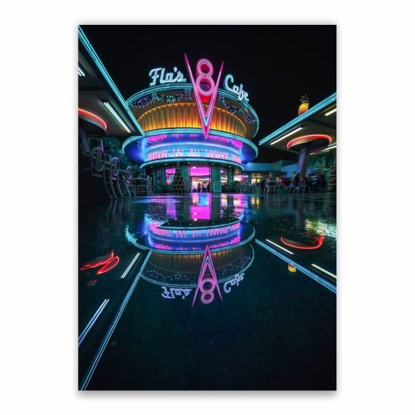 Cars Cafe Radiator Springs Poster - A1