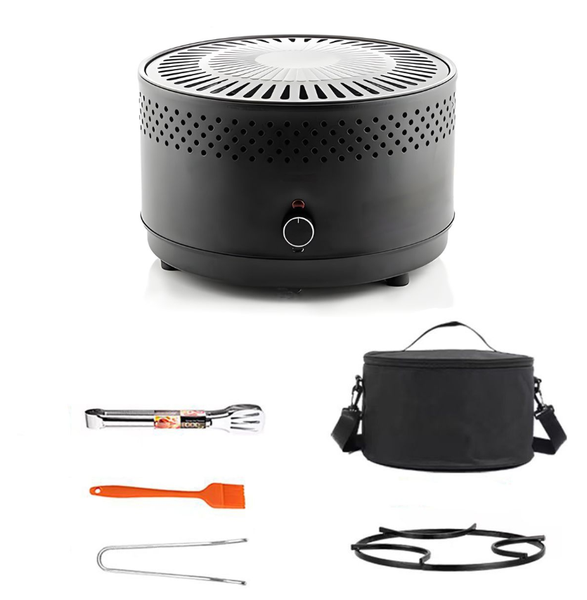 Portable BBQ Charcoal Grill Small Tabletop Outdoor Fire Pit Cooking Built
