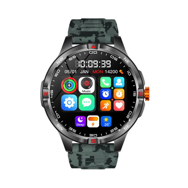 1.46" Smart Watch with Large Screen, 1000mAh Battery, IP68 Waterproof
