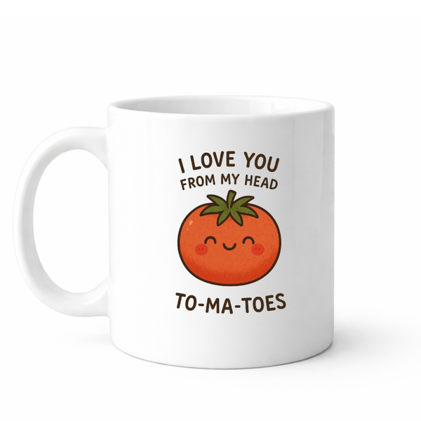 I love u from my head tomatoes - Valentines - Relationship mug