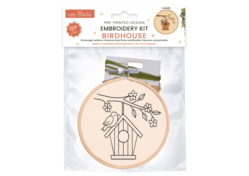 DIY Embroidery Kit - Bird House