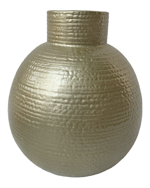 Ceramic Décor Essential - TEXTURED VASE GOLD