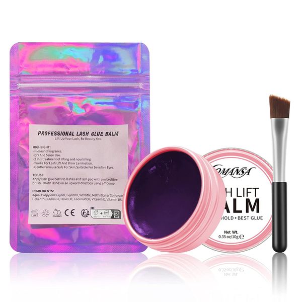 Lomansa Lash Lift Perm, Brow Lamination Glue Balm (Grape Smell)