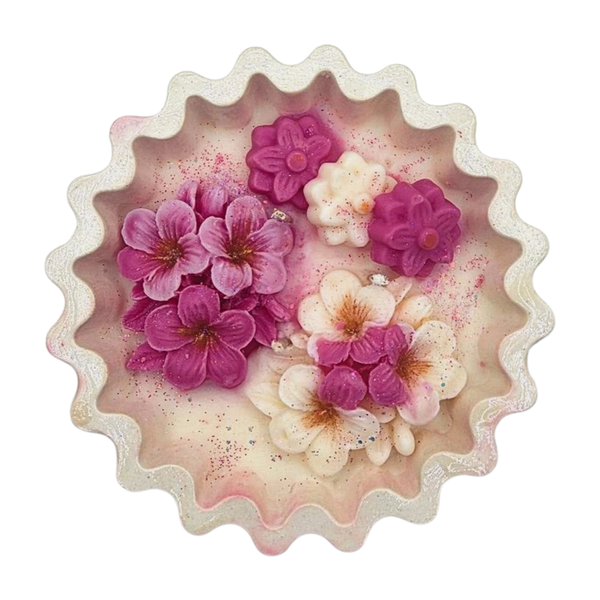 Soy Candle in Gypsum bowl - Lavender Scented, 100% Natural Soy