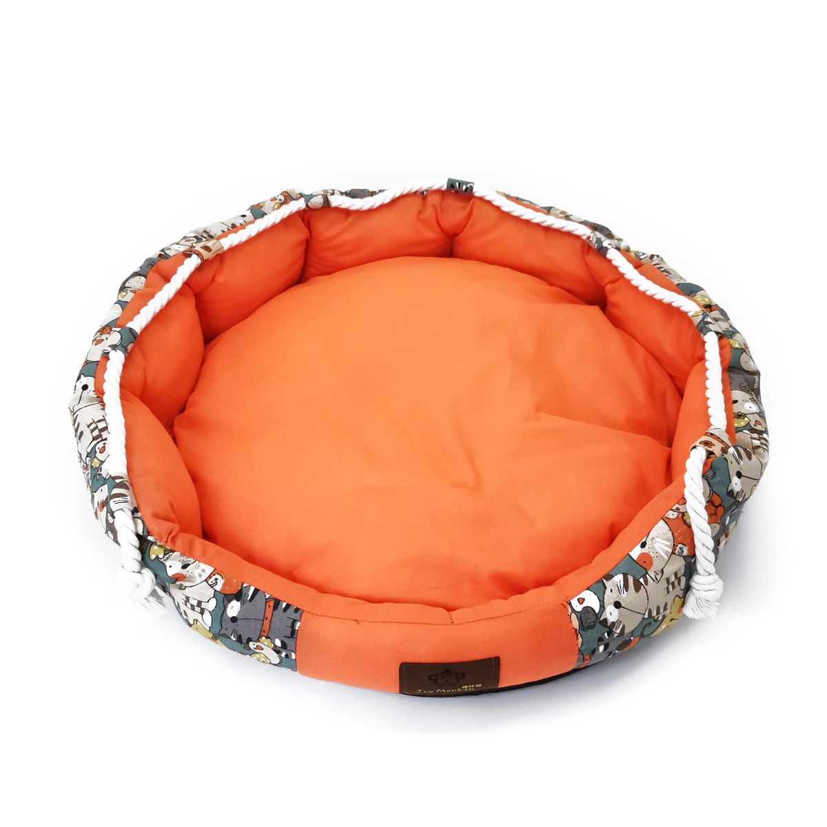 SoftFeel Comfortable Round Cat & Dog Bed 2in1 Adjustable Pet Bed