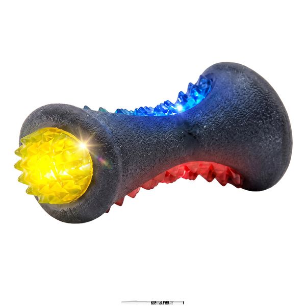 LED Light-Up Dog Chew Toy | Interactive Glowing Fetch Bone With ReVibe Pen
