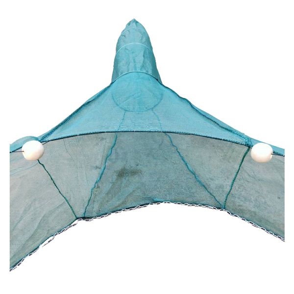 Fishing Nylon Foldable Floating Iron Chain Trap Crab Net