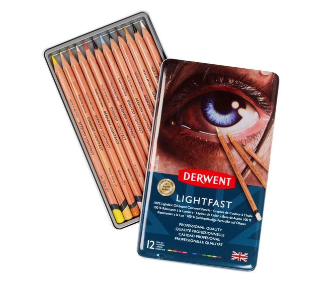 Derwent Lightfast pencil tin 12