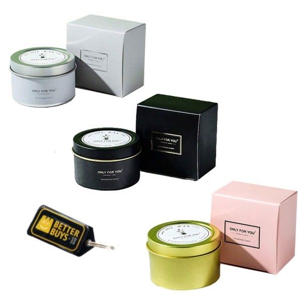 Coconut Wax Scented Candle Aromatherapy Gift Set of 3 and Keyring