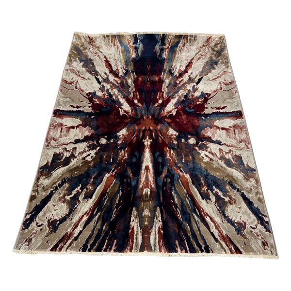 Abstract Red/Beige Rug - 170 x 120 cm