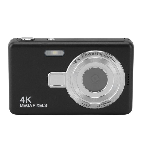 Compact Digital Cam, 12MP, 1080P, 2.4" TFT, 16X Zoom, AF, For Vlog, Black
