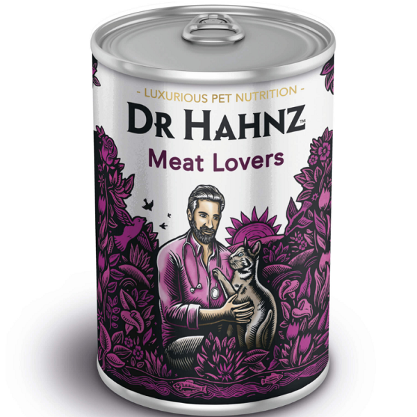 Cat Wet Food Dr Hahnz Meat Lovers - 12 Cans x 415g - Value Pack