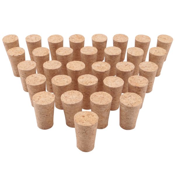 Wood Corks,Tapered Cork for Wine Making Craft,for Bottle 30Piece