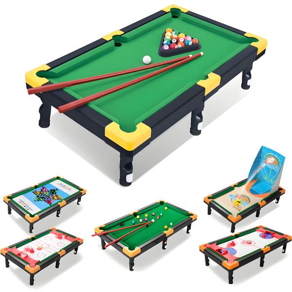 6 in 1 Table Top Games Billiards Pool Table Air Hockey Table Kids &amp; Adults