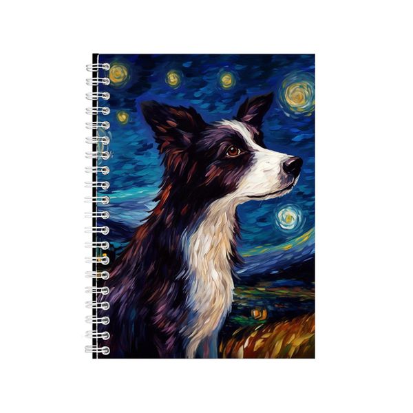 BORDER COLLIE Starry Night Notebook Dog Gift Idea Notepad Pad 108