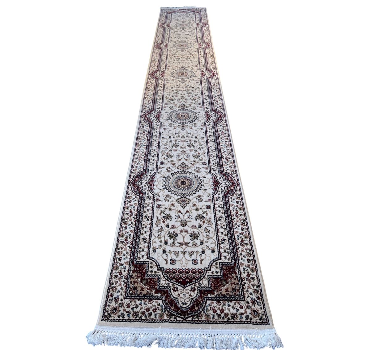 Machine Made Persian Design Ivory Rug/Runner - 500 x 80 cm | Shop Today ...