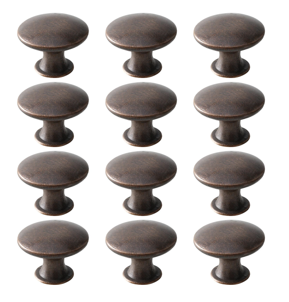 Tool DIY Antique Brass Pull Drawer Knobs (3cm) - Set Of 12