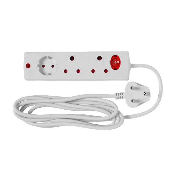 Multiplug 3Way+3M Cord O/Load E/Mate