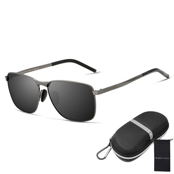Sunstorm - Classic Metal Frame Polarized Sunglasses for Men (Blue)