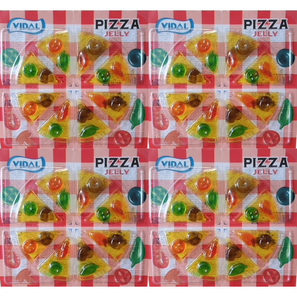 Vidal Pizza Jelly 66 g - Fun Pizza-Shaped Gummy Candy x 4