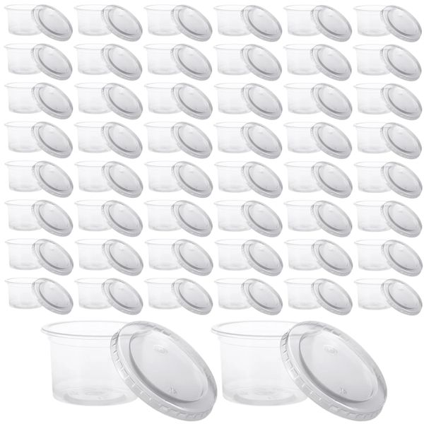 Clear Plastic Containers with Lids - 50 Pack - 150ml