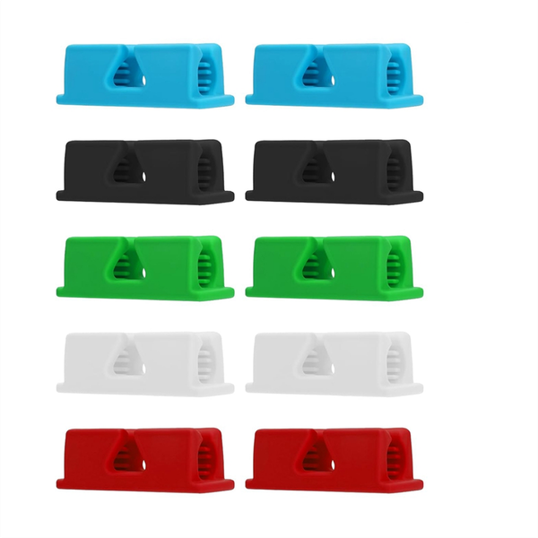 10 Pack Silicone Pencil Holder,Adhesive Pen Holder for Desk , Rubber Single